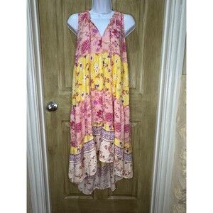 UMGEE Boho High-low Multicolor Paisley Floral Patchwork Dress Size S